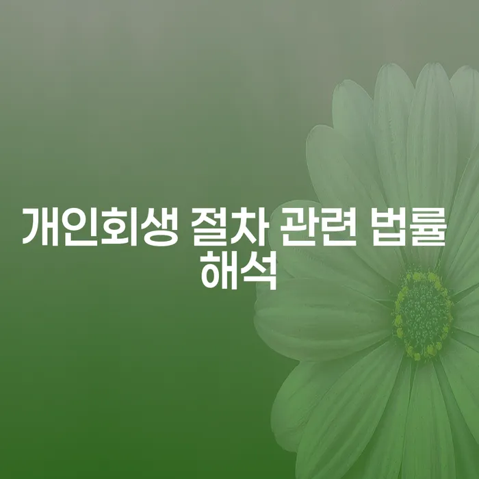 개인회생 절차 관련 법률 해석: 어떻게 신청하고 무엇을 기대할 수 있을까요?